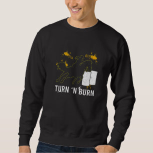 Barrel Racer Rodeo Horse Turn And Burn Barrel Raci Sweatshirt