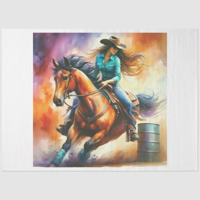 Barrel Racer Tissue Paper (Front)