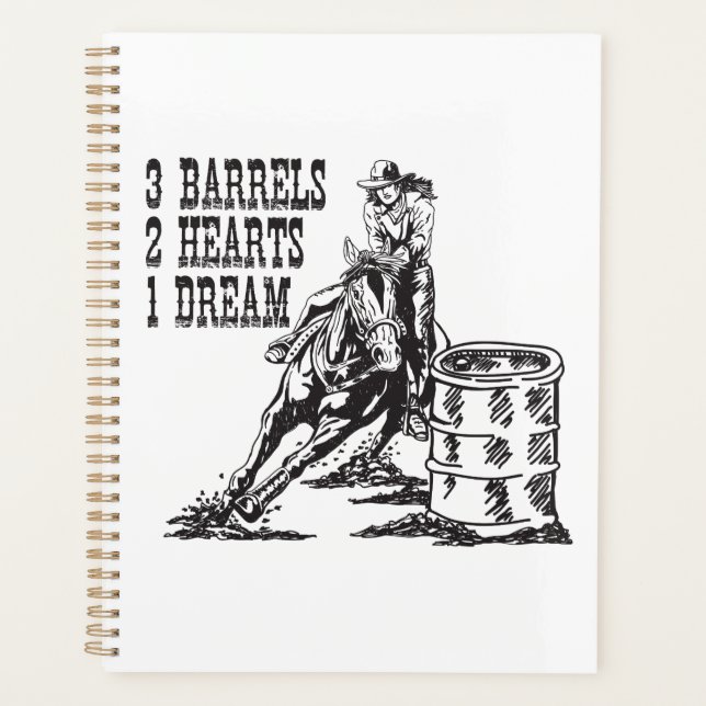 Barrel Racing 3 Barrels 2 Hearts 1 Dream Planner (Front)