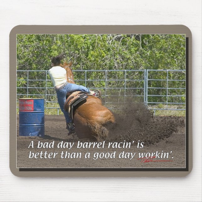Barrel Racing - BR V Work Mouse Pad (Front)