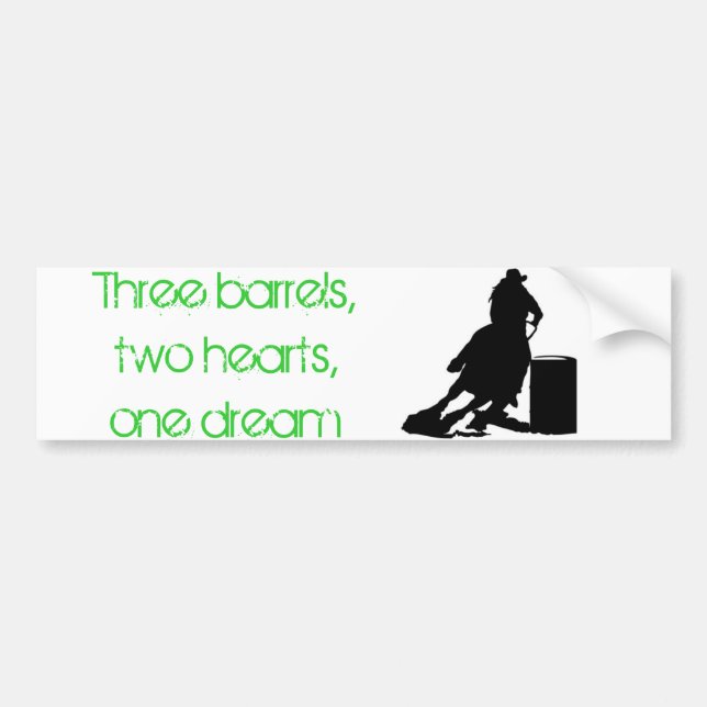 Barrel Racing Bumper Sticker (Front)