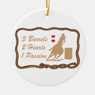 Barrel Racing Ceramic Ornament