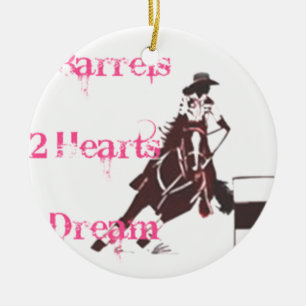 Barrel Racing Ceramic Ornament