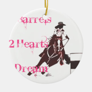 Barrel Racing Ceramic Ornament