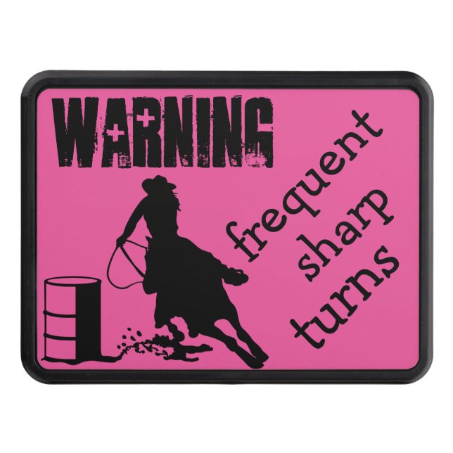 Barrel Racing Cowgirl Trailer Hitch Cover (Front)
