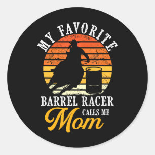 Barrel Racing Daughter Horse Barrel Racing Classic Round Sticker