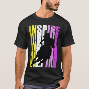 Barrel Racing Fierce Cowgirl Hat Western Pink Yell T-Shirt