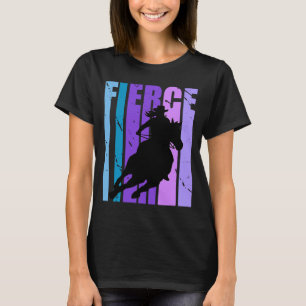 Barrel Racing Fierce Cowgirl Hat Western Theme Pur T-Shirt