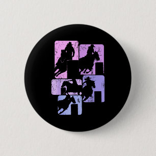 Barrel Racing Horse Barrel Racer Rodeo Cowgirl Wom 2 Inch Round Button