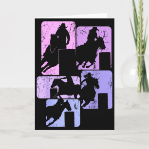 Barrel Racing Horse Barrel Racer Rodeo Cowgirl Wom Card
