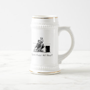 Barrel Racing Horse Beer Stein