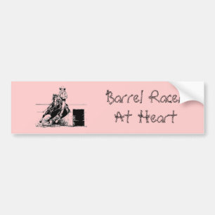 Barrel Racing Horse Bumper Sticker