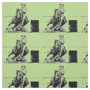 Barrel Racing Horse Fabric
