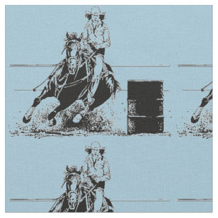 Barrel Racing Horse Fabric