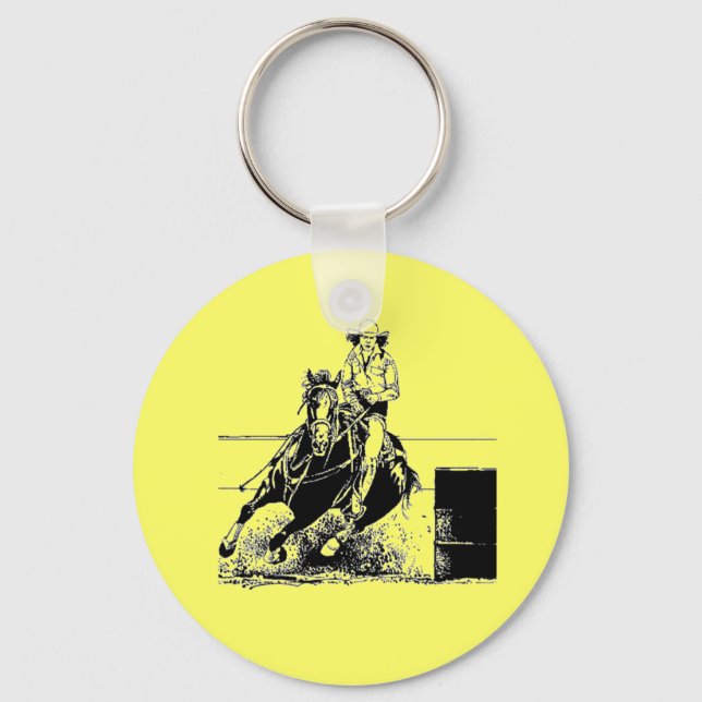 Barrel Racing Horse Keychain (Front)