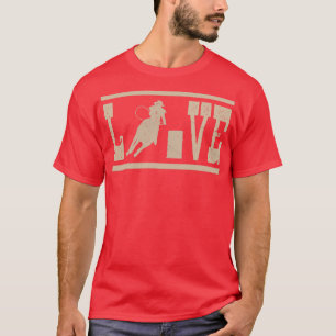 Barrel Racing Horse Riding Cowgirl Cowboy T-Shirt