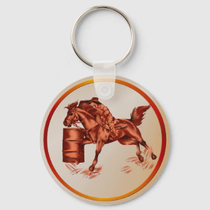 Barrel Racing -Keychain Keychain