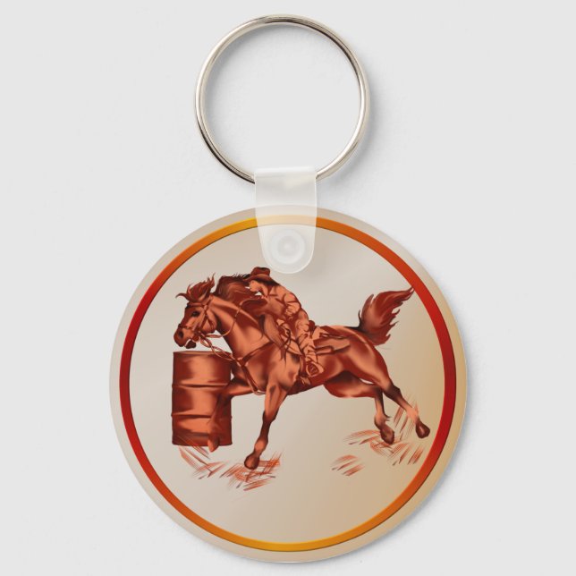 Barrel Racing -Keychain Keychain (Front)