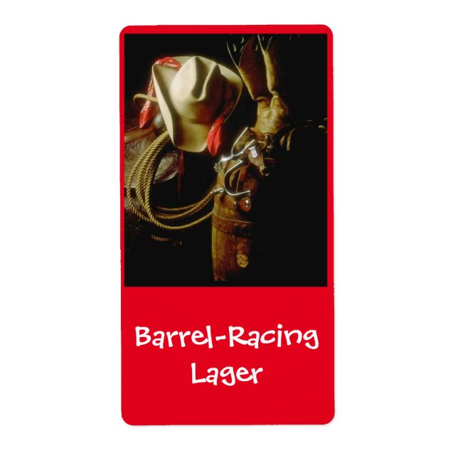 Barrel Racing Lager Western brewing Beer Label (Front)