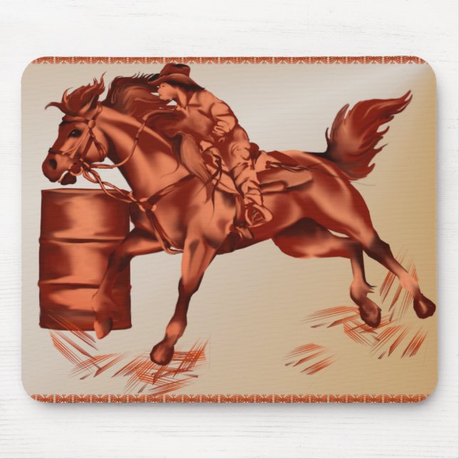 Barrel Racing _Mousepad Mouse Pad (Front)