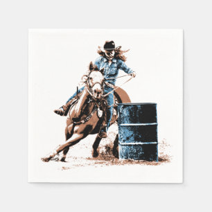 Barrel Racing Napkin