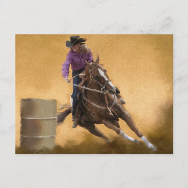 Barrel Racing Postcard (Front)