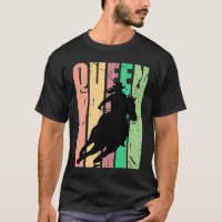 Barrel Racing Queen Rodeo Women Cowgirls Retro Vin