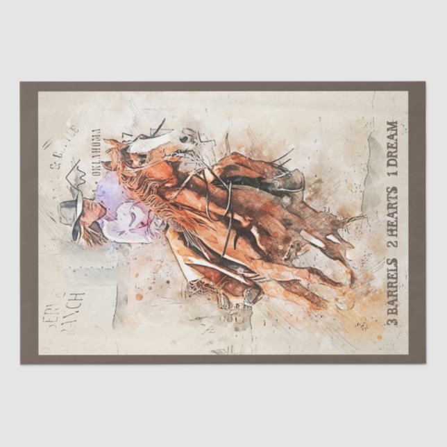 Barrel Racing Quote Tissue Paper (Front)