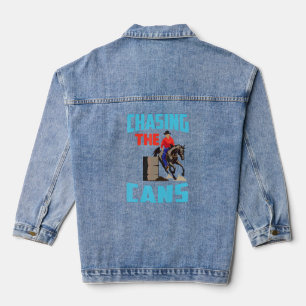 Barrel Racing Rodeo Horseback Riding Chasing The C Denim Jacket