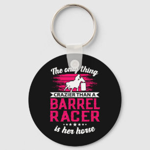 Barrel Racing Roping Horseback Riding Horse Rodeo  Keychain