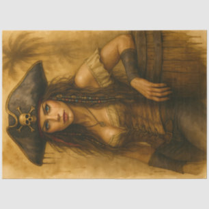 Barrelbound Pirate – Pirate Woman Decoupage Tissue Paper