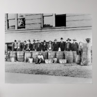 Barrels of Bootleg Liquor, 1922. Vintage Photo