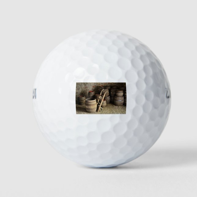 Barrels Of Wine At Basement Golf Balls (Front)