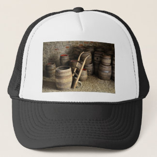 Barrels Of Wine At Basement Trucker Hat