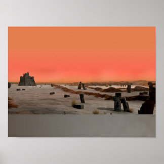 Barren Alien Planet Poster