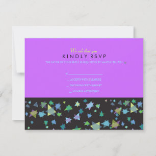 BARRES COLORÉES Barre Bat mitzvah Carte de réponse