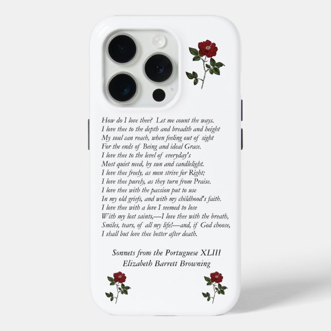 Barrett Browning - Sonnets from the Portuguese 43 Case-Mate iPhone Case (Back)