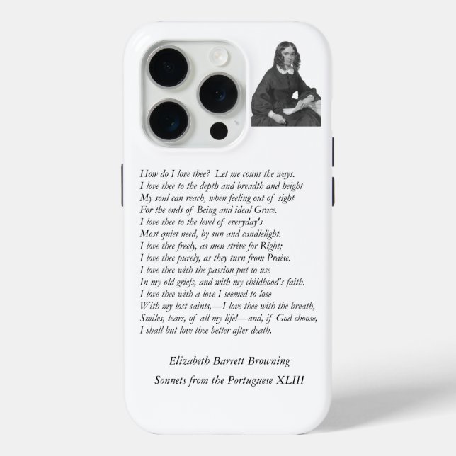 Barrett Browning - Sonnets from the Portuguese 43 Case-Mate iPhone Case (Back)