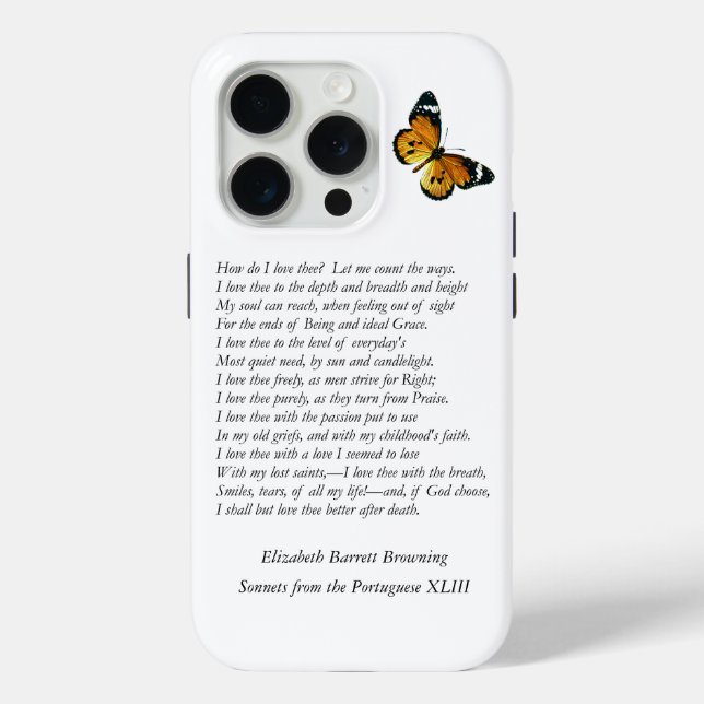 Barrett Browning - Sonnets from the Portuguese 43 Case-Mate iPhone Case (Back)