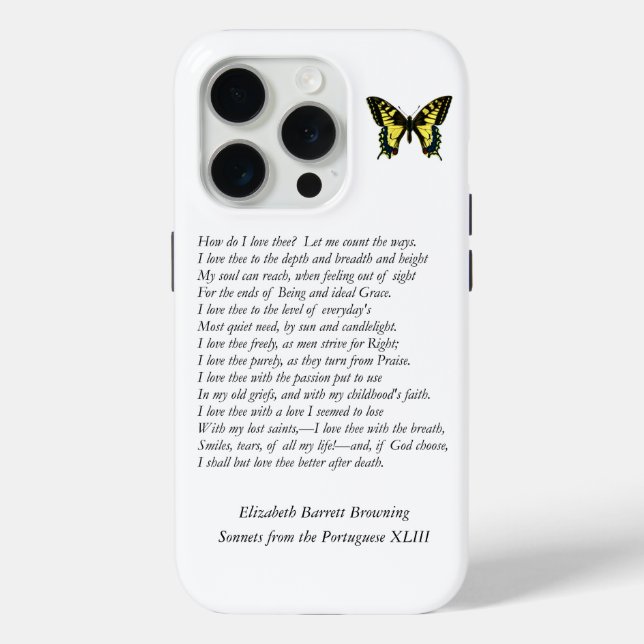 Barrett Browning - Sonnets from the Portuguese 43 Case-Mate iPhone Case (Back)