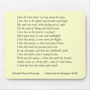 Barrett Browning - Sonnets from the Portuguese #43 Mouse Pad