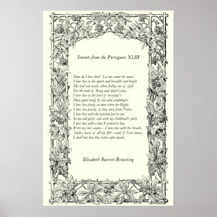 Barrett Browning - Sonnets from the Portuguese 43 Poster