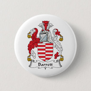 Barrett Family Crest 2 Inch Round Button