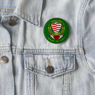 Barrett Irish Shield & Claddagh 2 Inch Round Button