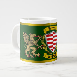 Barrett Irish Shield & Griffins Large Coffee Mug