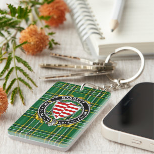 Barrett Irish Shield Personalized Rectangle Keychain