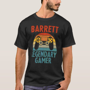 Barrett Name Personalized Funny Gaming Geek Birthd T-Shirt