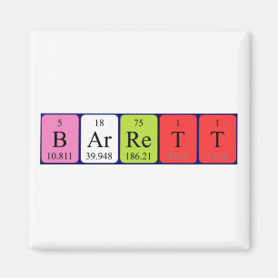 Barrett periodic table name magnet