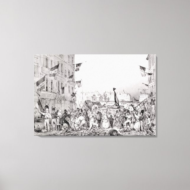 Barricade at the Rue Dauphine Canvas Print (Front)