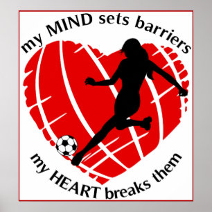 Barrière Barrières Poster de football de dame